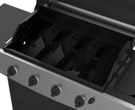 4 Burner Commander Gas BBQ - Stainless Steel