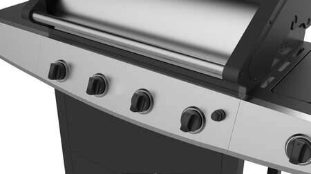 4 Burner Commander Gas BBQ - Stainless Steel