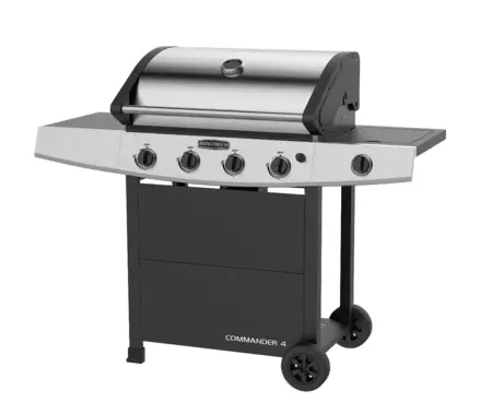 4 Burner Commander Gas BBQ - Stainless Steel